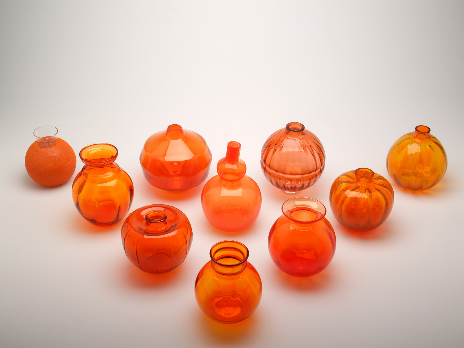 14  Different Orange Vases