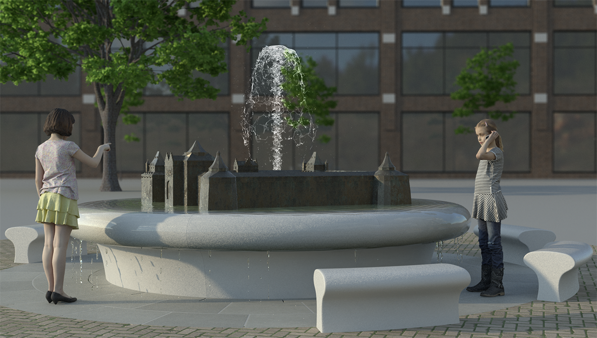 Voorstel voor fontein op Vredenburgplein